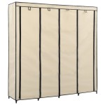 vidaXL Șifonier cu 4 compartimente, crem, 175 x 45 x 170 cm vidaXL Șifonier cu 4 compartimente, crem, 175 x 45 x 170 cm