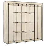 vidaXL Șifonier cu 4 compartimente, crem, 175 x 45 x 170 cm vidaXL Șifonier cu 4 compartimente, crem, 175 x 45 x 170 cm