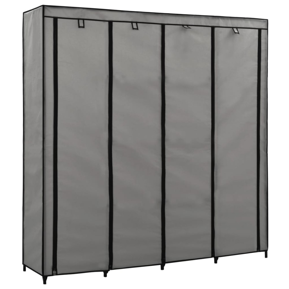 vidaXL Șifonier cu 4 compartimente, gri, 175 x 45 x 170 cm