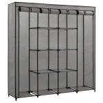 vidaXL Șifonier cu 4 compartimente, gri, 175 x 45 x 170 cm vidaXL Șifonier cu 4 compartimente, gri, 175 x 45 x 170 cm