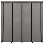 vidaXL Șifonier cu 4 compartimente, gri, 175 x 45 x 170 cm vidaXL Șifonier cu 4 compartimente, gri, 175 x 45 x 170 cm