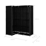 vidaXL Șifonier de colț, negru, 130 x 87 x 169 cm vidaXL Șifonier de colț, negru, 130 x 87 x 169 cm