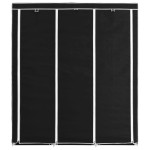 vidaXL Dulap cu bare și compartimente, negru, 150x45x175 cm vidaXL Dulap cu bare și compartimente, negru, 150x45x175 cm