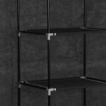 vidaXL Dulap cu bare și compartimente, negru, 150x45x175 cm vidaXL Dulap cu bare și compartimente, negru, 150x45x175 cm