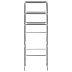 vidaXL Etajeră peste toaletă, cu 3 polițe, argintiu, 53x28x169 cm vidaXL Etajeră peste toaletă, cu 3 polițe, argintiu, 53x28x169 cm