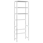 vidaXL Etajeră peste toaletă, cu 3 polițe, argintiu, 53x28x169 cm vidaXL Etajeră peste toaletă, cu 3 polițe, argintiu, 53x28x169 cm