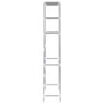 vidaXL Etajeră peste mașina de spălat, 3 polițe, argintiu 69x28x169 cm vidaXL Etajeră peste mașina de spălat, 3 polițe, argintiu 69x28x169 cm