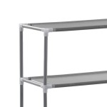 vidaXL Etajeră peste mașina de spălat, 3 polițe, argintiu 69x28x169 cm vidaXL Etajeră peste mașina de spălat, 3 polițe, argintiu 69x28x169 cm