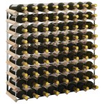 vidaXL Suport sticle de vin pentru 72 de sticle, lemn masiv de pin vidaXL Suport sticle de vin pentru 72 de sticle, lemn masiv de pin