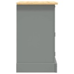 vidaXL Noptieră, gri, 53x39x67 cm, lemn de pin mexican, gama Corona