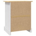vidaXL Noptieră, alb, 53x39x67 cm, lemn de pin mexican, gama Corona