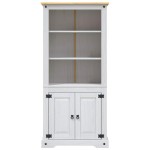vidaXL Dulap de bucătărie, alb, pin mexican, 80x40x170 cm, gama Corona