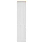 vidaXL Dulap de bucătărie, alb, pin mexican, 80x40x170 cm, gama Corona