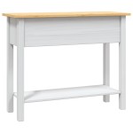 vidaXL Masă consolă, alb, 90 x 34,5 x 73 cm, pin mexican, gama Corona vidaXL Masă consolă, alb, 90 x 34,5 x 73 cm, pin mexican, gama Corona
