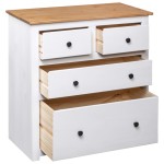 vidaXL Servantă, alb, 80 x 40 x 83 cm, lemn de pin, gama Panama vidaXL Servantă, alb, 80 x 40 x 83 cm, lemn de pin, gama Panama