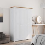 vidaXL Șifonier cu 3 uși, alb, 118 x 50 x 171,5 cm, pin gama Panama vidaXL Șifonier cu 3 uși, alb, 118 x 50 x 171,5 cm, pin gama Panama