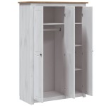 vidaXL Șifonier cu 3 uși, alb, 118 x 50 x 171,5 cm, pin gama Panama vidaXL Șifonier cu 3 uși, alb, 118 x 50 x 171,5 cm, pin gama Panama