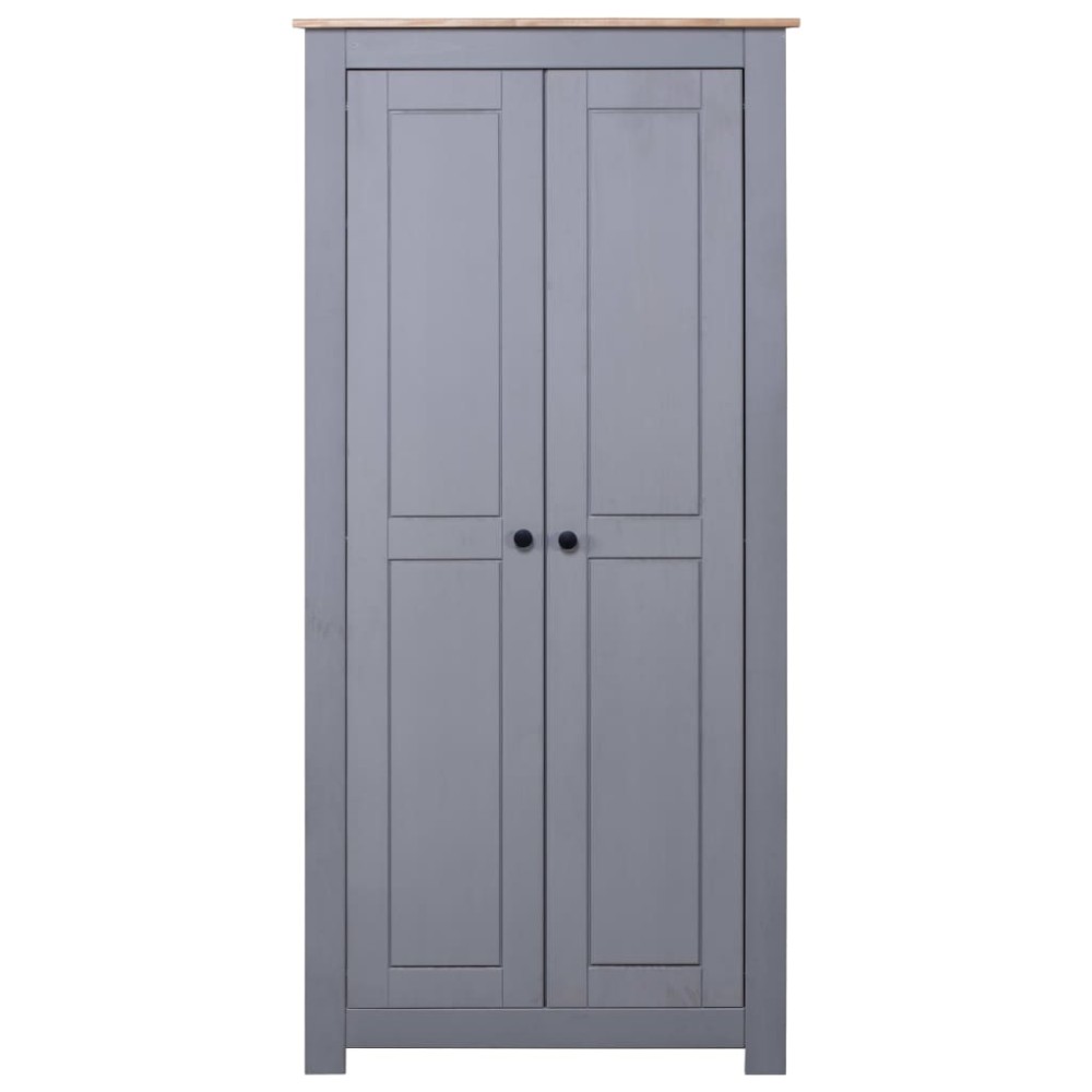 vidaXL Șifonier, gri, 80 x 50 x 171,5 cm, lemn masiv pin gama Panama
