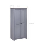 vidaXL Șifonier, gri, 80 x 50 x 171,5 cm, lemn masiv pin gama Panama