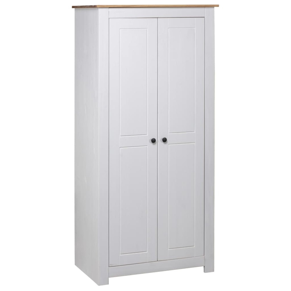 vidaXL Șifonier, alb, 80 x 50 x 171,5 cm, lemn masiv pin gama Panama