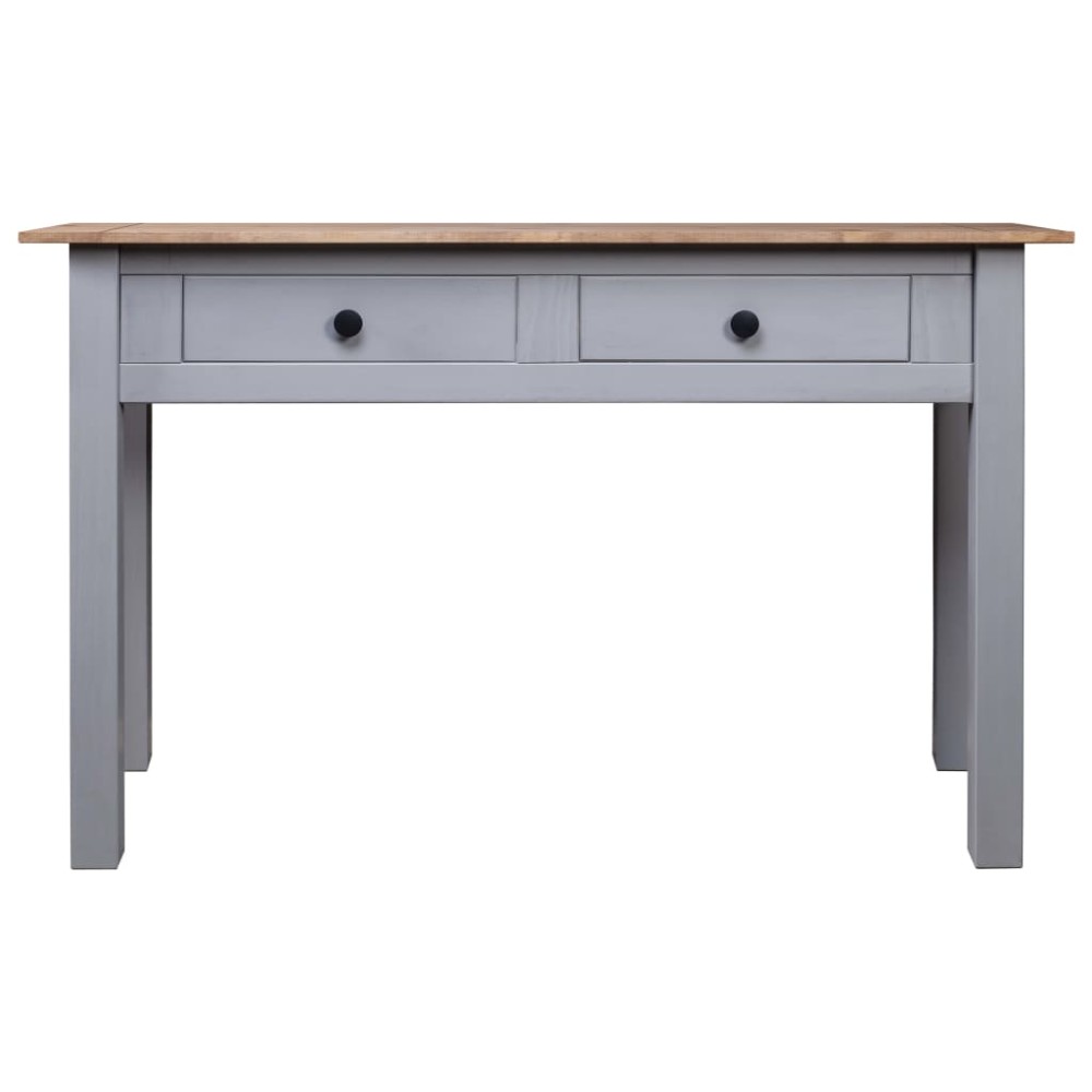 vidaXL Masă consolă, gri, 110x40x72 cm, lemn masiv de pin, gama Panama