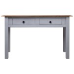 vidaXL Masă consolă, gri, 110x40x72 cm, lemn masiv de pin, gama Panama