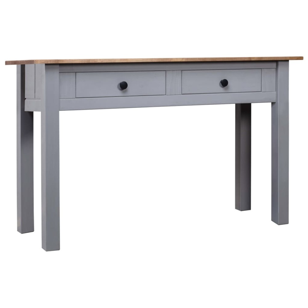 vidaXL Masă consolă, gri, 110x40x72 cm, lemn masiv de pin, gama Panama