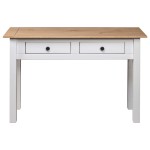 vidaXL Masă consolă, alb, 100x40x72 cm, lemn masiv de pin, gama Panama