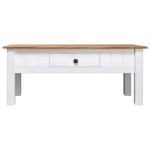 vidaXL Măsuță de cafea alb 100x60x45 cm lemn masiv de pin gama Panama vidaXL Măsuță de cafea alb 100x60x45 cm lemn masiv de pin gama Panama