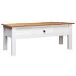 vidaXL Măsuță de cafea alb 100x60x45 cm lemn masiv de pin gama Panama vidaXL Măsuță de cafea alb 100x60x45 cm lemn masiv de pin gama Panama