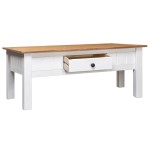vidaXL Măsuță de cafea alb 100x60x45 cm lemn masiv de pin gama Panama vidaXL Măsuță de cafea alb 100x60x45 cm lemn masiv de pin gama Panama