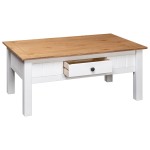 vidaXL Măsuță de cafea alb 100x60x45 cm lemn masiv de pin gama Panama vidaXL Măsuță de cafea alb 100x60x45 cm lemn masiv de pin gama Panama