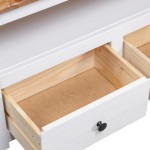 vidaXL Comodă TV de colț alb 93x49x49 cm lemn masiv pin gama Panama