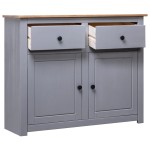 vidaXL Servantă, gri, 93 x 40 x 80 cm, lemn masiv pin, gama Panama vidaXL Servantă, gri, 93 x 40 x 80 cm, lemn masiv pin, gama Panama