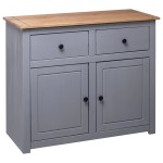 vidaXL Servantă, gri, 93 x 40 x 80 cm, lemn masiv pin, gama Panama vidaXL Servantă, gri, 93 x 40 x 80 cm, lemn masiv pin, gama Panama