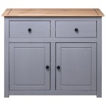 vidaXL Servantă, gri, 93 x 40 x 80 cm, lemn masiv pin, gama Panama vidaXL Servantă, gri, 93 x 40 x 80 cm, lemn masiv pin, gama Panama