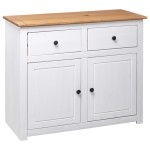 vidaXL Servantă, alb, 93x40x80 cm, lemn masiv pin, gama Panama vidaXL Servantă, alb, 93x40x80 cm, lemn masiv pin, gama Panama