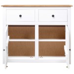 vidaXL Servantă, alb, 93x40x80 cm, lemn masiv pin, gama Panama vidaXL Servantă, alb, 93x40x80 cm, lemn masiv pin, gama Panama