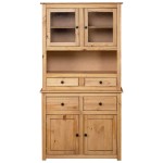 vidaXL Bufet înalt, 93x40,5x180 cm, lemn masiv pin, gama Panama