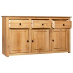vidaXL Servantă, 135x40x80 cm, lemn masiv pin, gama Panama vidaXL Servantă, 135x40x80 cm, lemn masiv pin, gama Panama