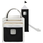 vidaXL Cadru pat etajat copii cu tobogan & scară 97x208cm lemn de pin vidaXL Cadru pat etajat copii cu tobogan & scară 97x208cm lemn de pin