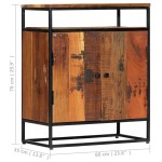 vidaXL Dulap lateral, 60 x 35 x 76 cm, lemn masiv reciclat și oțel vidaXL Dulap lateral, 60 x 35 x 76 cm, lemn masiv reciclat și oțel