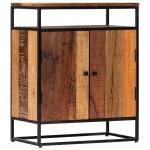 vidaXL Dulap lateral, 60 x 35 x 76 cm, lemn masiv reciclat și oțel vidaXL Dulap lateral, 60 x 35 x 76 cm, lemn masiv reciclat și oțel