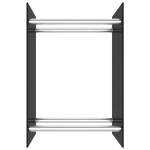 vidaXL Rastel lemne de foc, negru, 40 x 35 x 60 cm, sticlă vidaXL Rastel lemne de foc, negru, 40 x 35 x 60 cm, sticlă