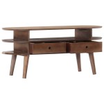 vidaXL Comodă TV, 110x35x50 cm, lemn masiv de acacia vidaXL Comodă TV, 110x35x50 cm, lemn masiv de acacia