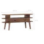 vidaXL Comodă TV, 110x35x50 cm, lemn masiv de acacia vidaXL Comodă TV, 110x35x50 cm, lemn masiv de acacia