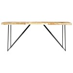 vidaXL Masă de bucătărie, 180 x 90 x 76 cm, lemn masiv de mango vidaXL Masă de bucătărie, 180 x 90 x 76 cm, lemn masiv de mango