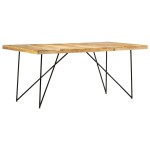 vidaXL Masă de bucătărie, 180 x 90 x 76 cm, lemn masiv de mango vidaXL Masă de bucătărie, 180 x 90 x 76 cm, lemn masiv de mango