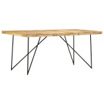 vidaXL Masă de bucătărie, 180 x 90 x 76 cm, lemn masiv de mango vidaXL Masă de bucătărie, 180 x 90 x 76 cm, lemn masiv de mango