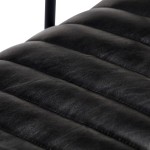 vidaXL Scaun balansoar, negru, piele naturală vidaXL Scaun balansoar, negru, piele naturală